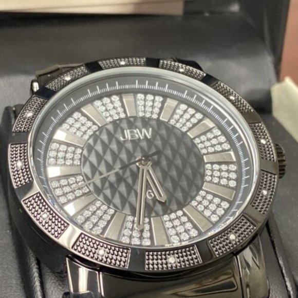 JBW 562 Diamond Wrist Watch Black on Black Luxury Jewelry - Picture 3 of 7